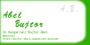 abel bujtor business card